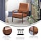 Flash Furniture Cognac LeatherSoft Arm Chair with Wood Frame IS-IT673317-BR-GG - alternate 7